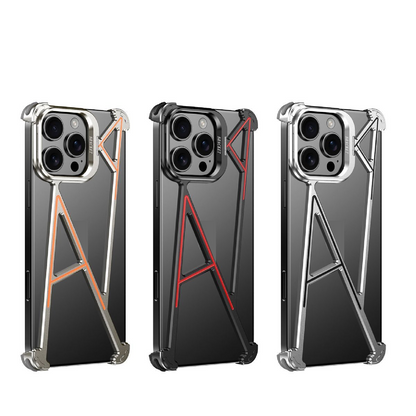 Innovative A-shaped Metal Lens Holder Phone Case