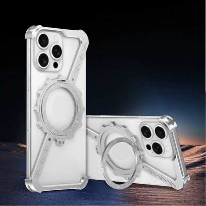 Z-Shape Gear Metal Magnetic Holder Phone Case