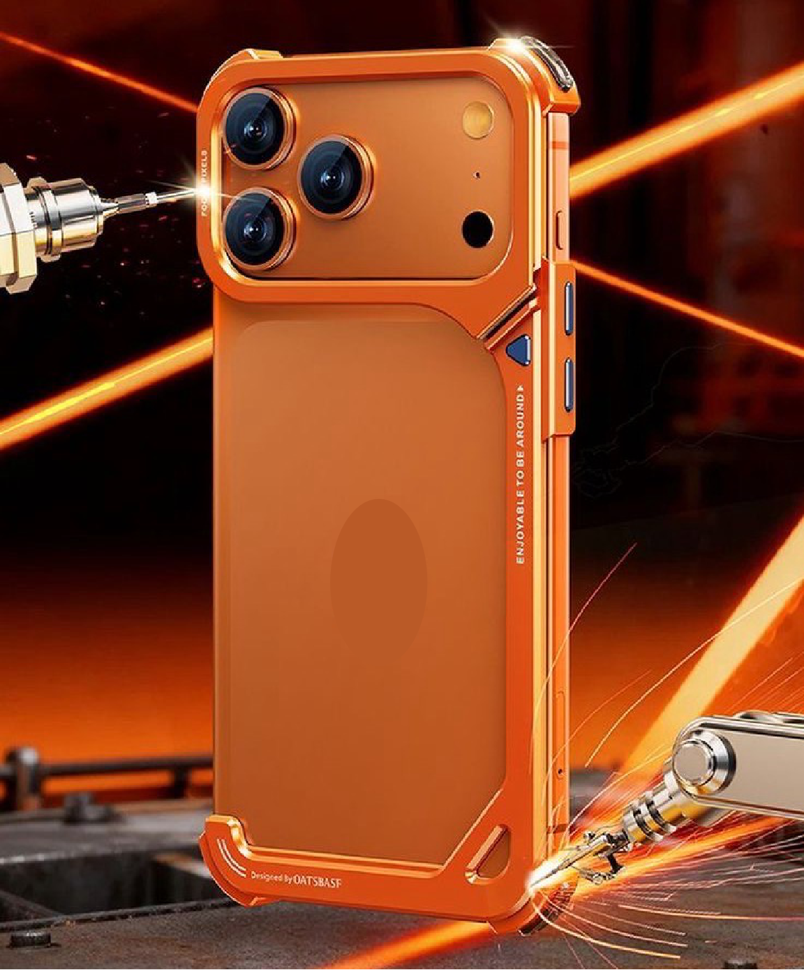 G-Shaped Metal Frame Bracket Anti-fall Mobile Phone Case