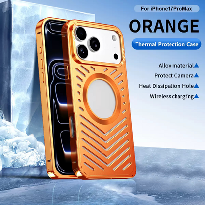 Ice-dazzling Magnetic Metal Buckle Heat Dissipation Phone Case