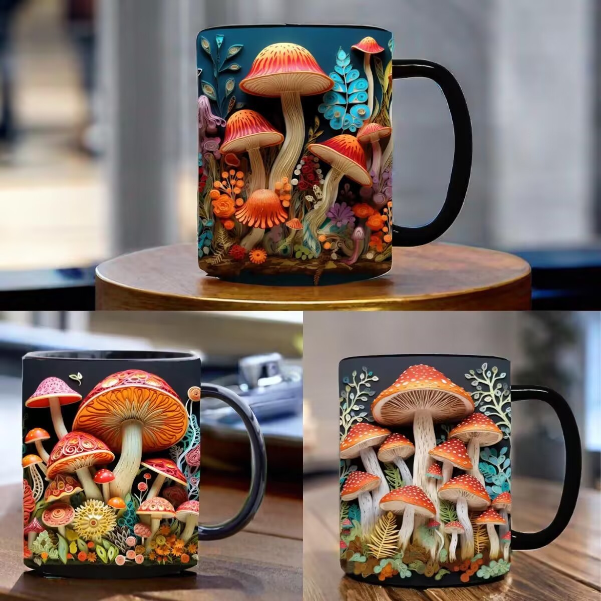 3D Magic Mushroom Mug Gift For People Who Like Plants