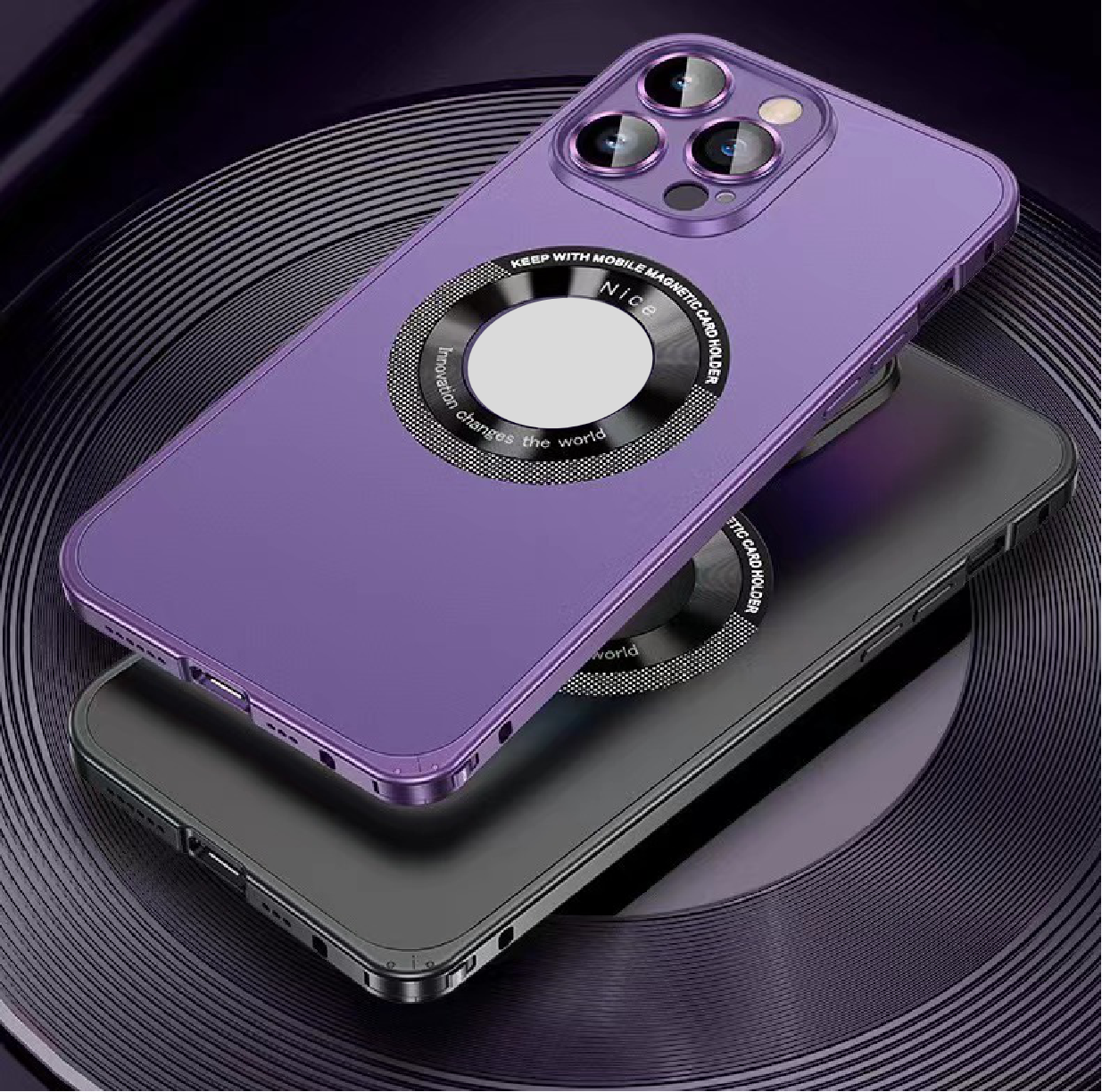 Metal Frame Hollow Magnetic Mobile Phone Case