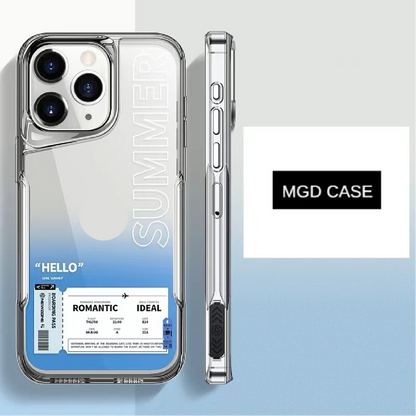 New [Air Ticket] Gradient High-Transparency Phone Case