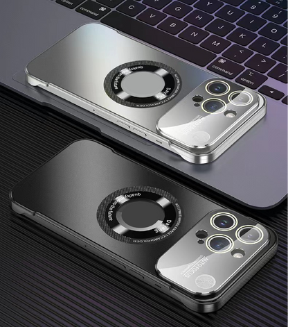 Fragrance Lens Protection Frameless Metal Magnetic Phone Case