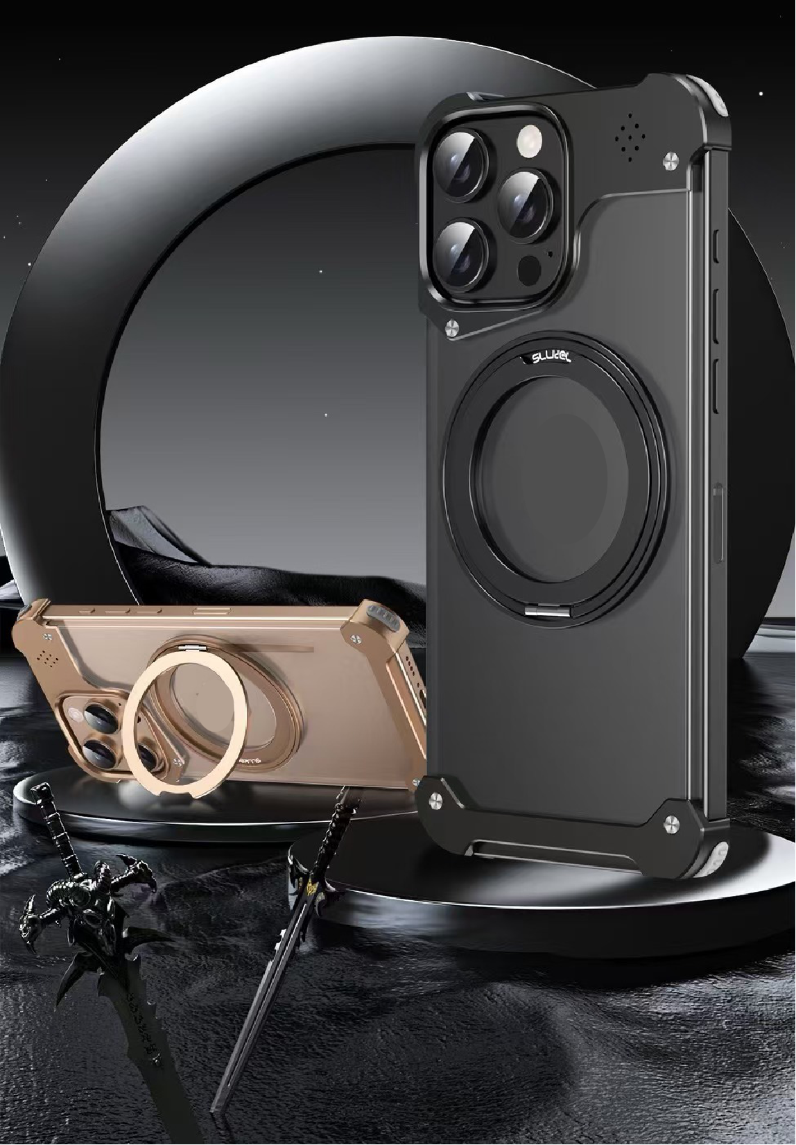 Fragrance Transparent Alloy Bracket Magnetic Phone Case