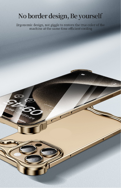 Special-shaped Frameless Metal Anti-fall Mobile Phone Case