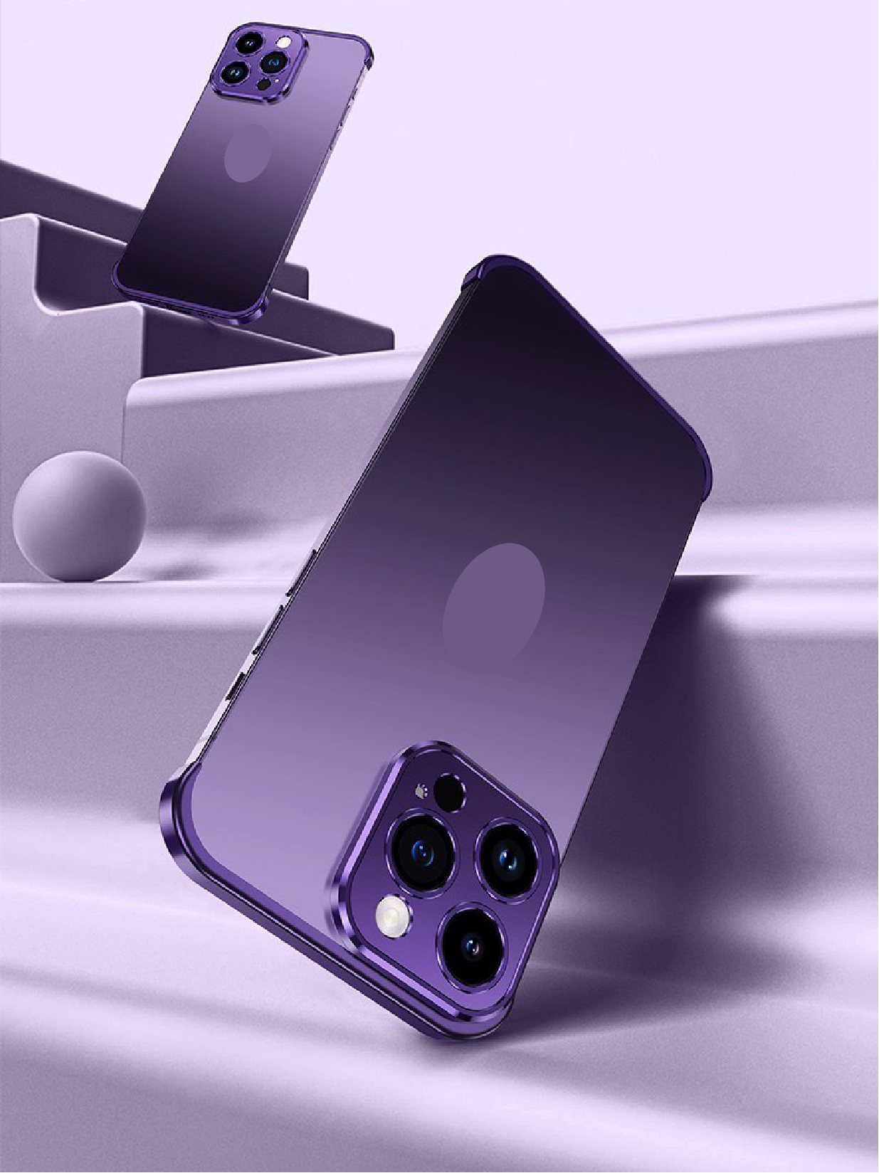 Customized Metal Frameless Lens Protection Phone Case