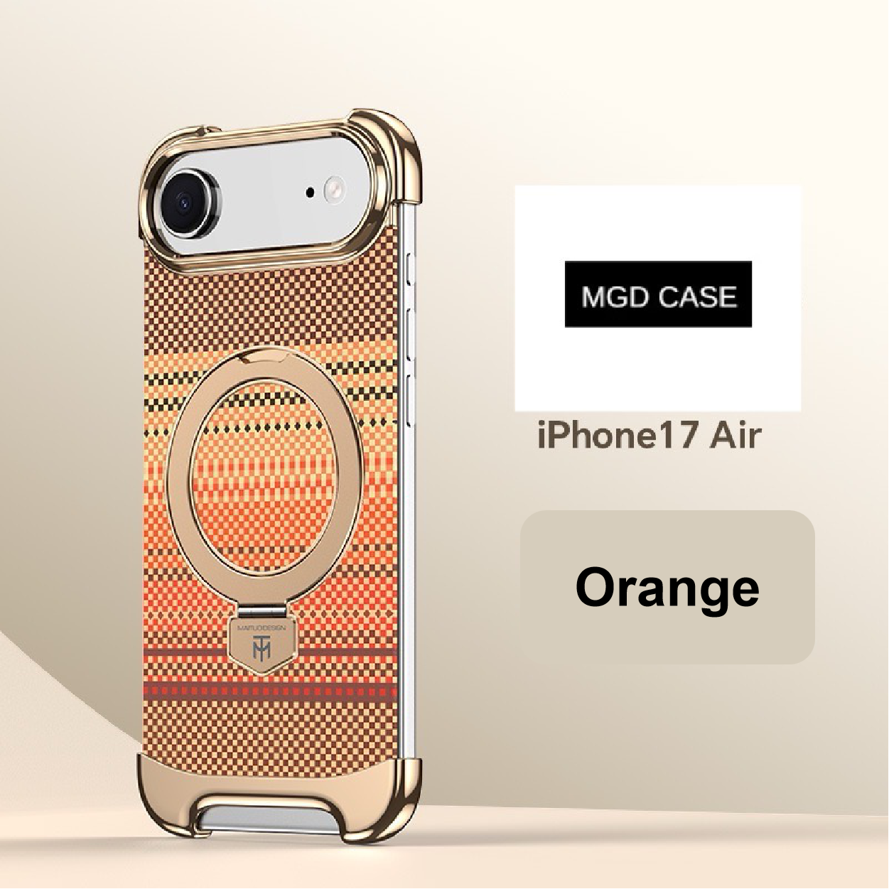 Noble Artistic Frame Carbon Fiber Pattern Magnetic Bracket Phone Case