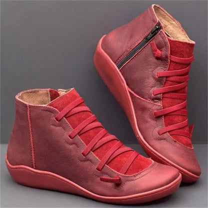 Libiyi Vintage Strappy Ankle Boots For Women DE
