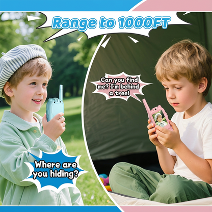 🎄🎁【Christmas Gift 】Kids Video Walkie Talkies with Built-in WiFi-Rechargeable, No Data Needed