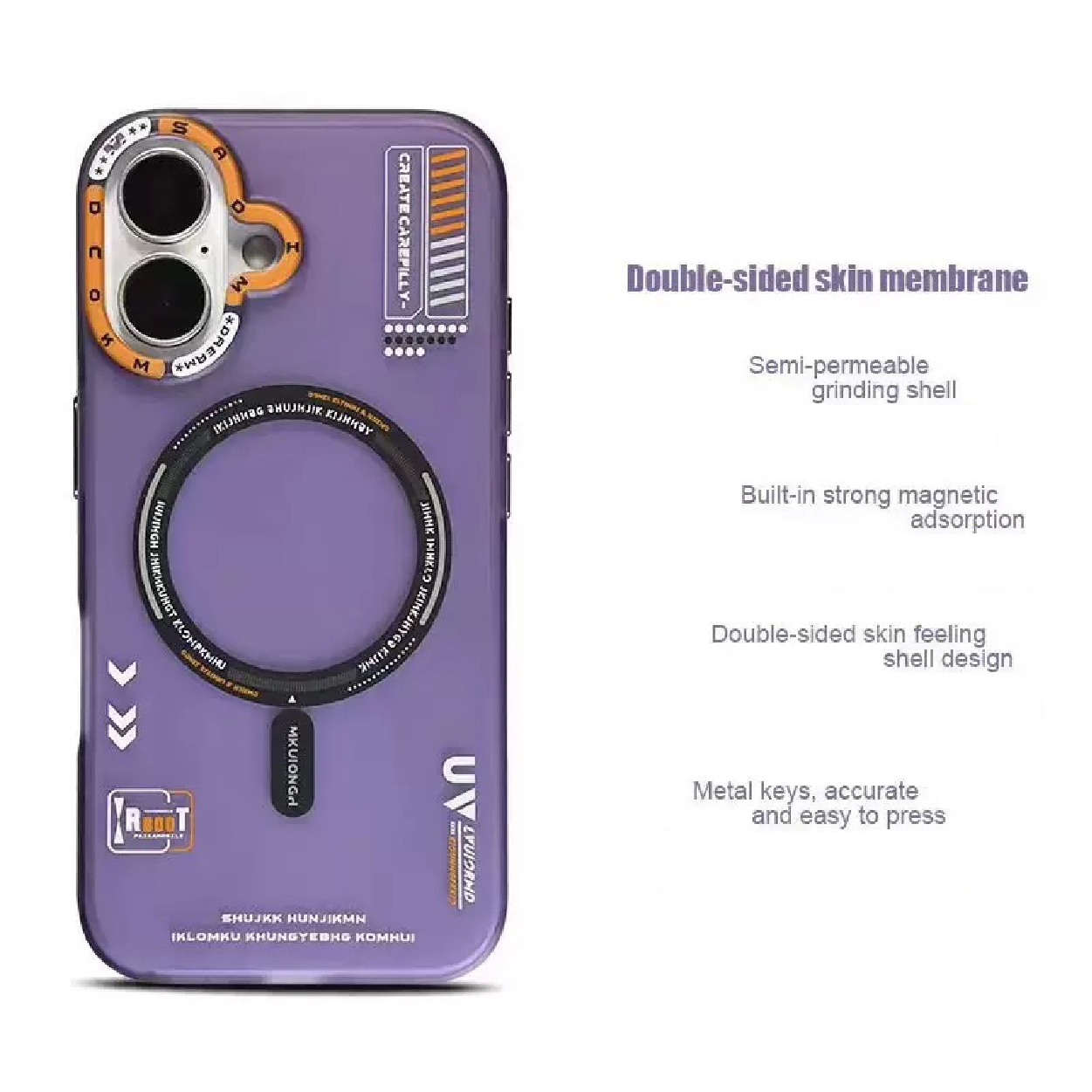 Tech Style Magnetic Frosted Phone Case