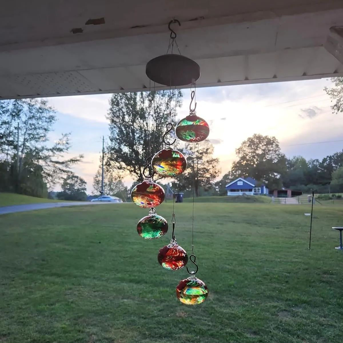 Glasses Wind Chime Hummingbird Feeder