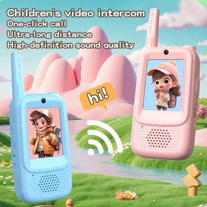 🎄🎁【Christmas Gift 】Kids Video Walkie Talkies with Built-in WiFi-Rechargeable, No Data Needed