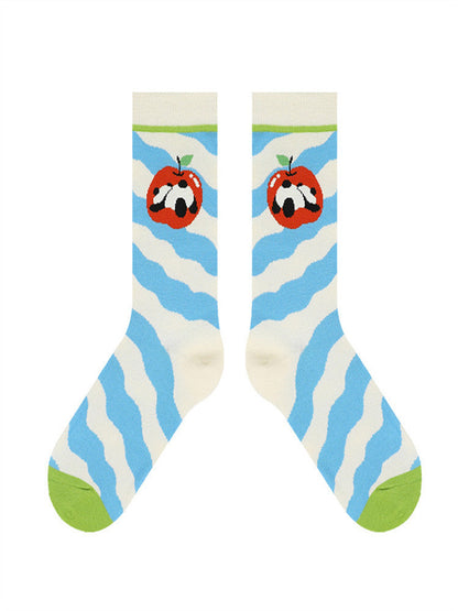 Cartoon Panda Pattern Cotton Socks