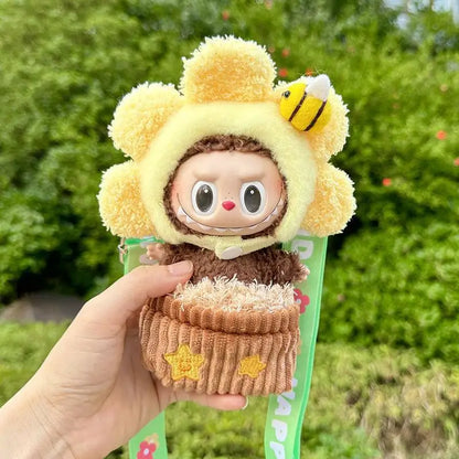 Flower Plant Pot Labubu Outfit