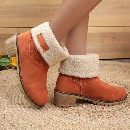 Libiyi seniors' chunky heel winter boots-DE