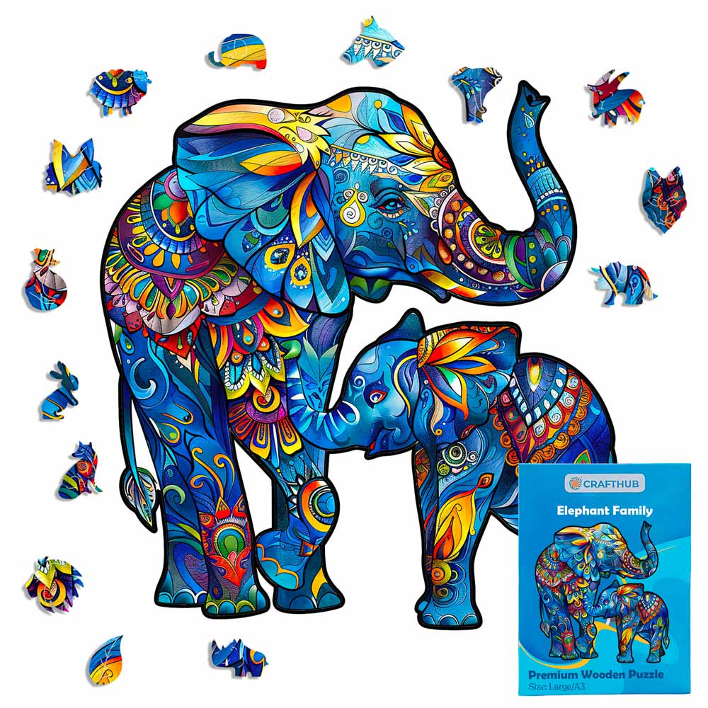 Elephant Family - Jigsaw Puzzle