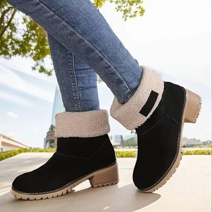 Libiyi seniors' chunky heel winter boots-DE