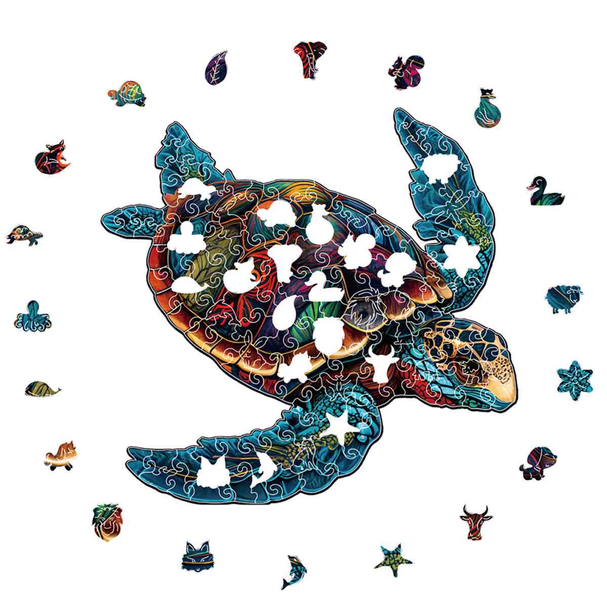 Vibrant Sea Turtle - Jigsaw Puzzle