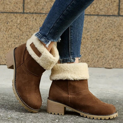 Libiyi seniors' chunky heel winter boots-DE