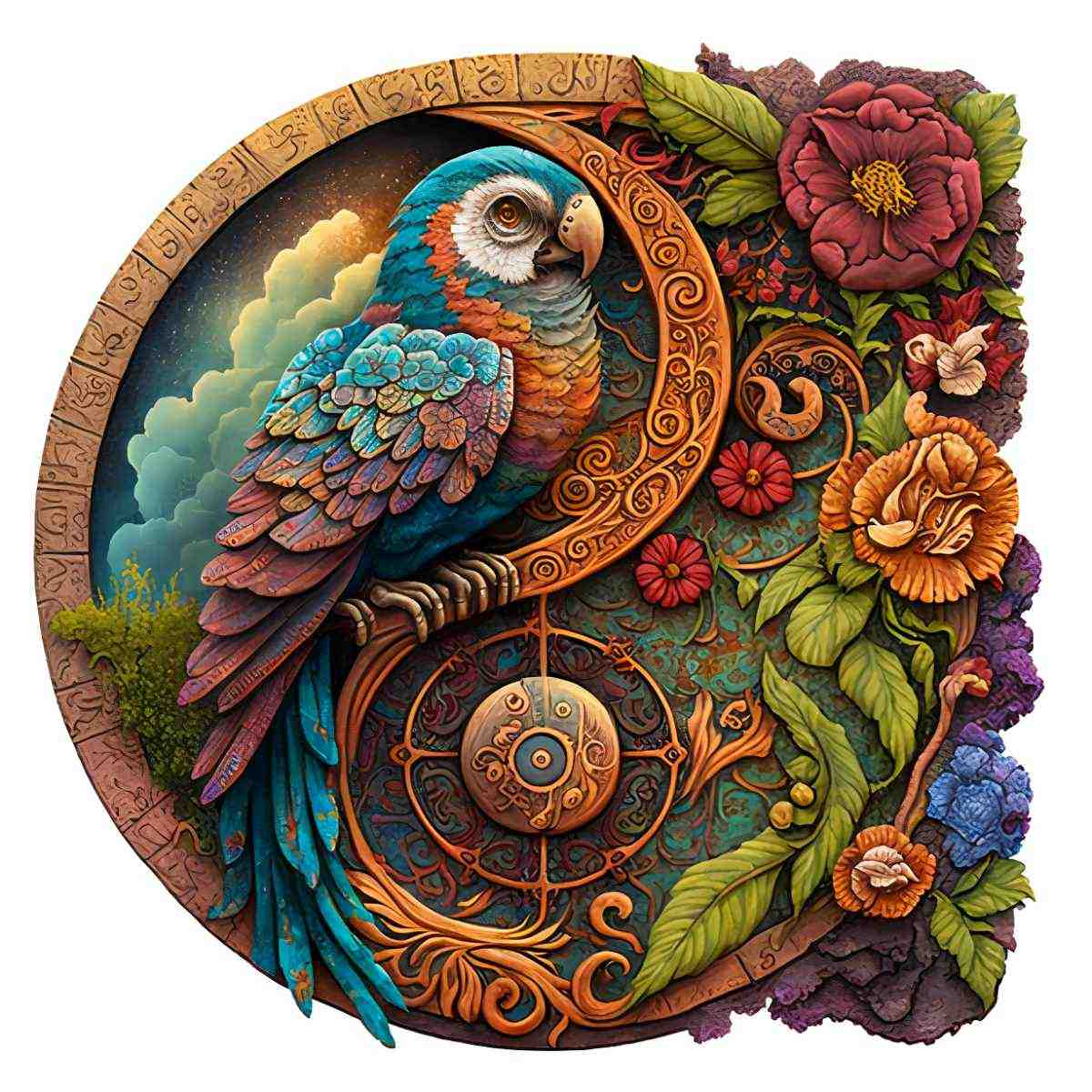 Parrot Yin Yang - Jigsaw Puzzle