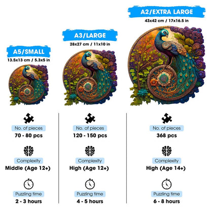 Peacock Yin Yang - Jigsaw Puzzle