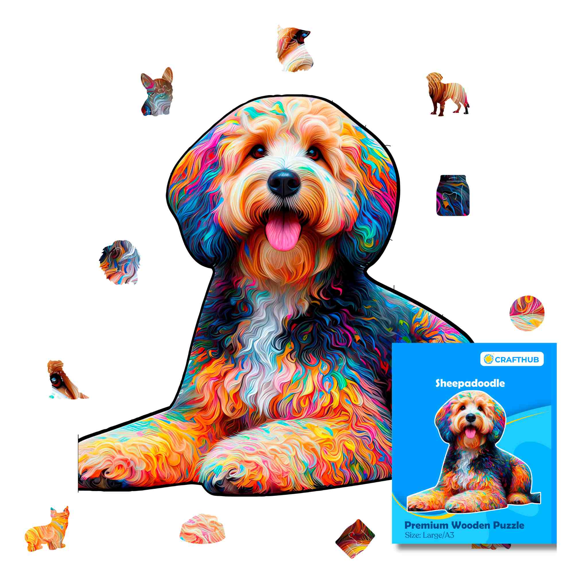 Sheepadoodle Dog - Jigsaw Puzzle