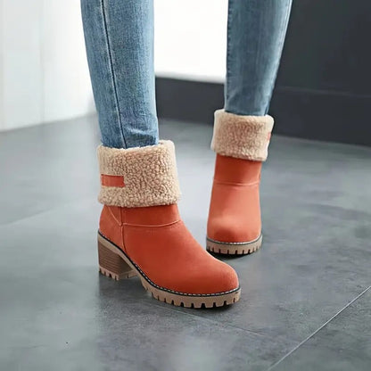 Libiyi seniors' chunky heel winter boots-DE
