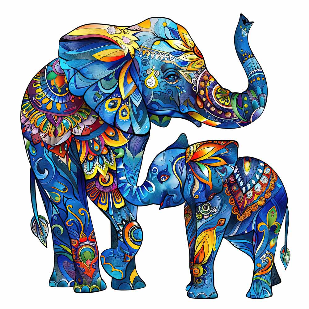 Elephant Family - Jigsaw Puzzle