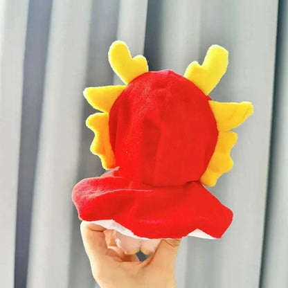 Kawaii Labubu Red Chinese Dragon Outfit