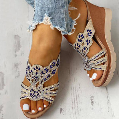 Libiyi Women's Platform Wedge Casual Sandals