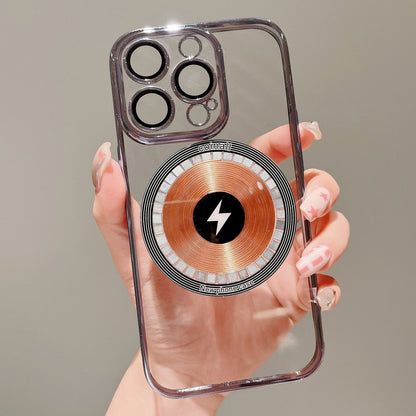 Transparent galvanised copper magnet shell for iPhone
