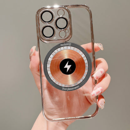 Transparent galvanised copper magnet shell for iPhone