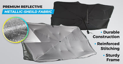 Car Windshield Sunshade Umbrella - Foldable Car Umbrella Sun Shade Cover, UV Block for Car Front Window
