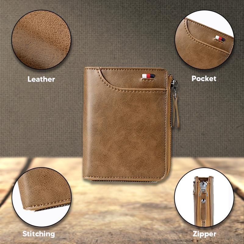 Waterproof Leather Multi-function RFID Blocking Wallet