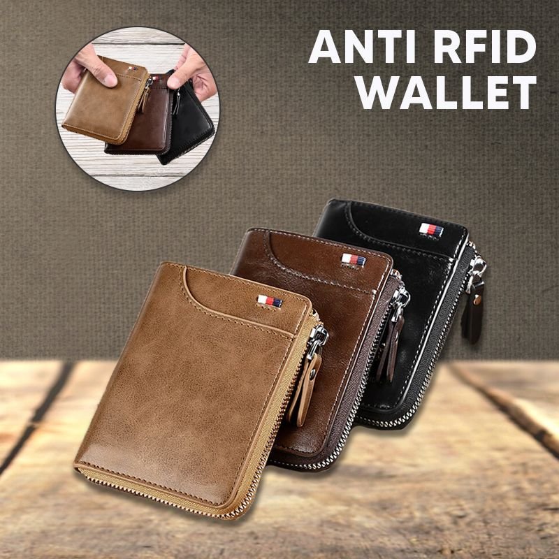 Waterproof Leather Multi-function RFID Blocking Wallet