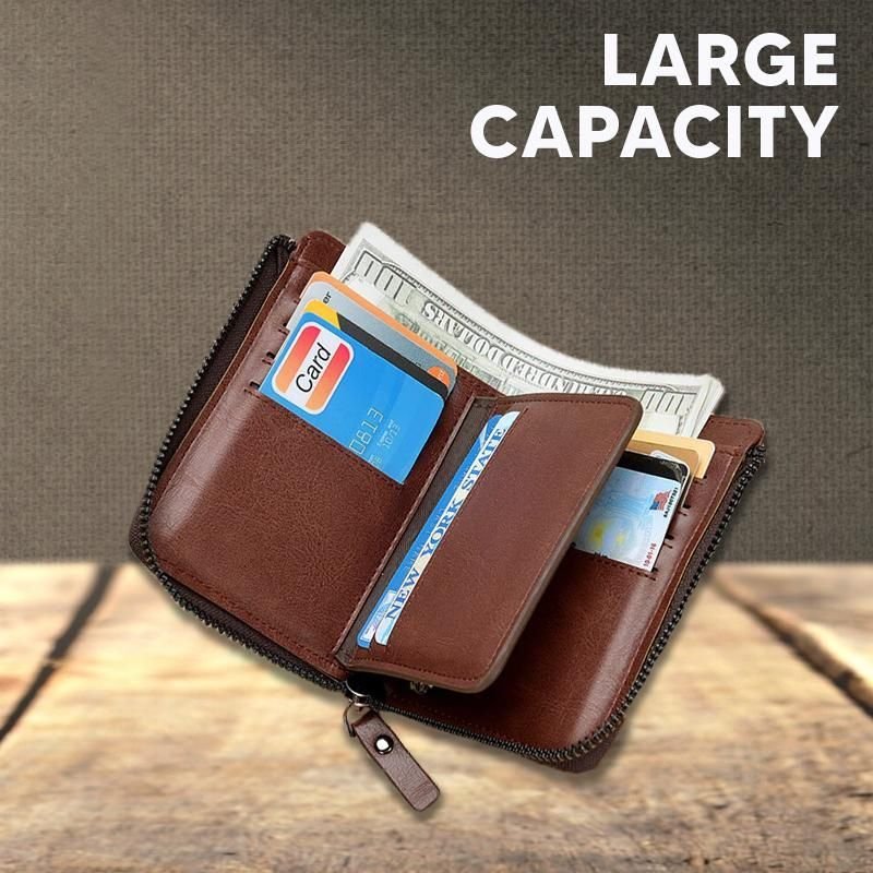 Waterproof Leather Multi-function RFID Blocking Wallet