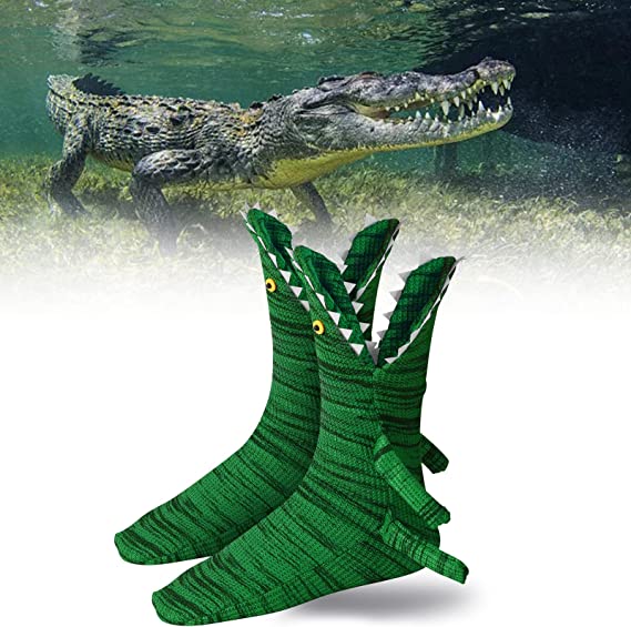 Christmas Unisex Socks Shark Fish Chameleon Crocodile Knitted Socks