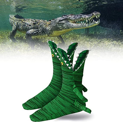 Christmas Unisex Socks Shark Fish Chameleon Crocodile Knitted Socks