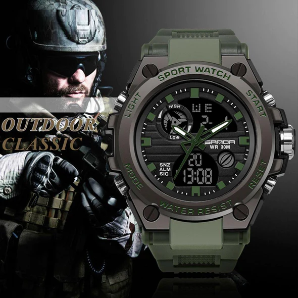 Vintage Men Military Style Watch Shock Sports Watches Waterproof