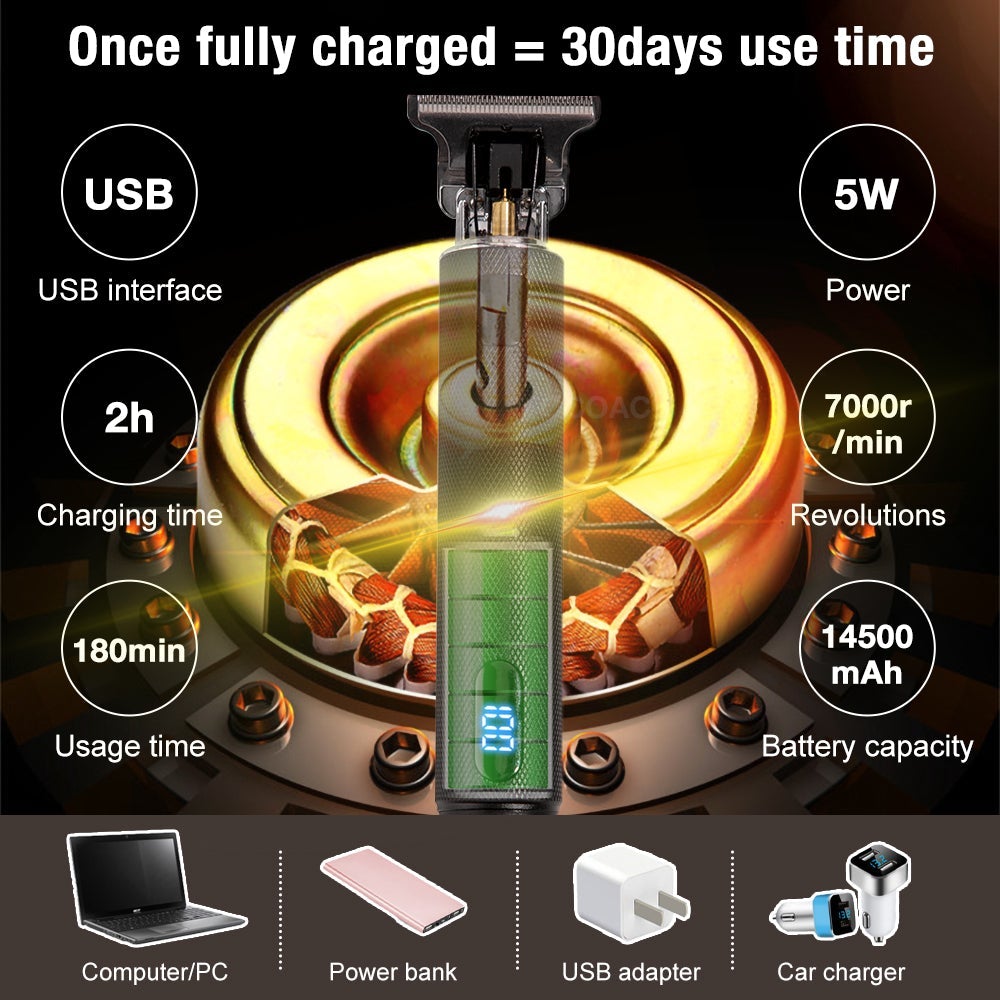 70% OFF !NEW LED Hair Trimmmer Professional Hair Clippers