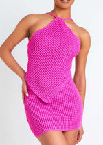 Load image into Gallery viewer, Sexy Backless Knitted Mini Skirt Suit
