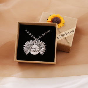 🌻"YOU ARE MY SUNSHINE" SUNFLOWER NECKLACE WITH GIFT BOX