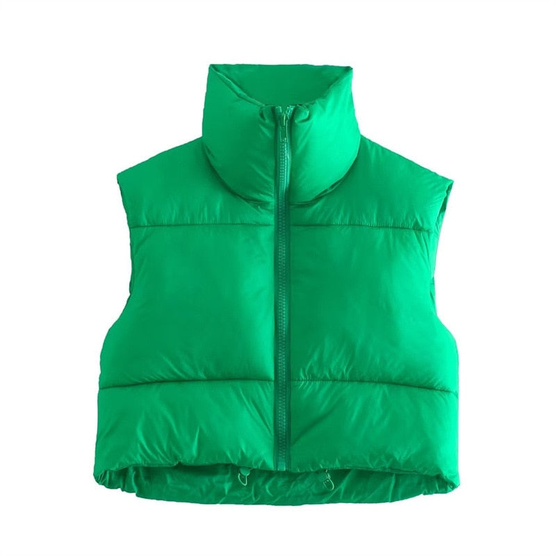 2022 Women Lightweight Puffy Vest Winter Warm Coat Jacket