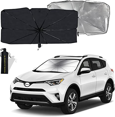 Car Windshield Sunshade Umbrella - Foldable Car Umbrella Sun Shade Cover, UV Block for Car Front Window