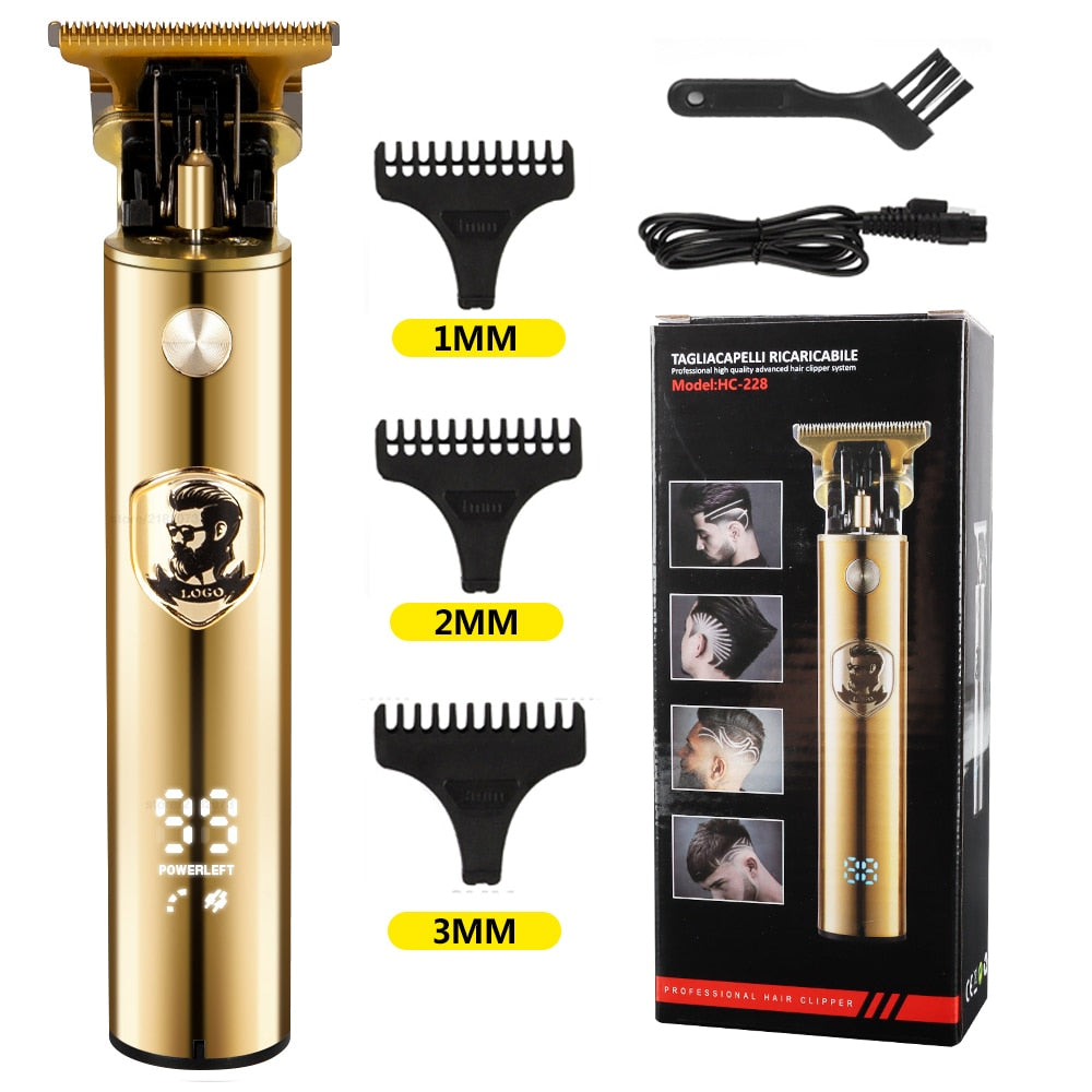 USB Hair Clippers LCD Professional Hair Beards Trimmer