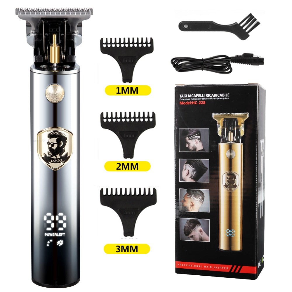 Newest USB Hair Clippers LCD Professional Hair Beards Trimmer