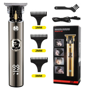 Newest USB Hair Clippers LCD Professional Hair Beards Trimmer
