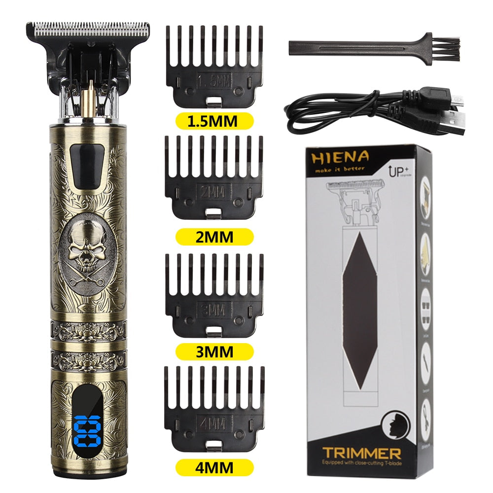 Newest USB Hair Clippers LCD Professional Hair Beards Trimmer