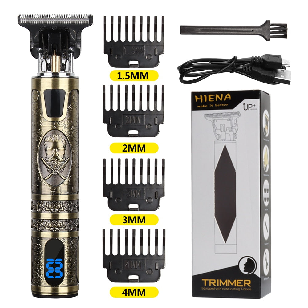 Newest USB Hair Clippers LCD Professional Hair Beards Trimmer